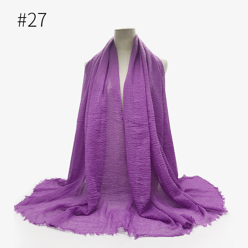 Foulard hijab en coton à bulles