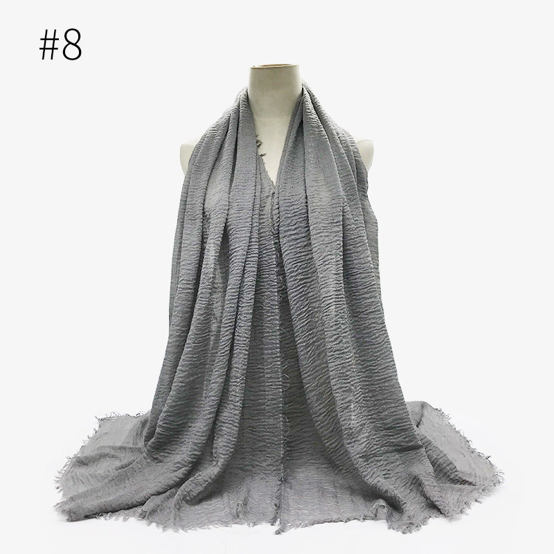 Foulard hijab en coton à bulles