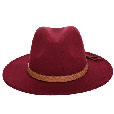 Chapeau haut-de-forme jazz en laine pour femme