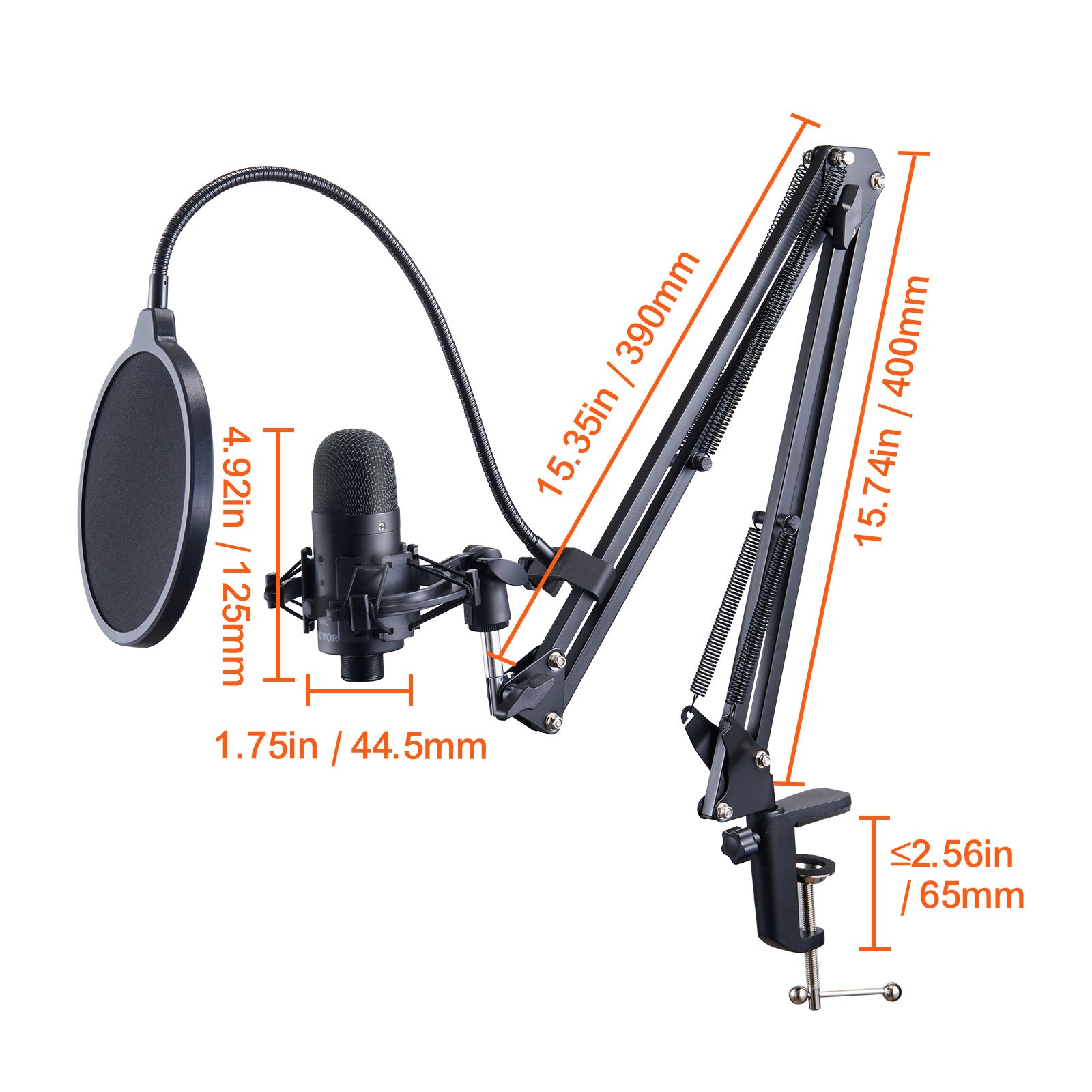 VEVOR USB-Kondensatormikrofon-Set mit Ständer