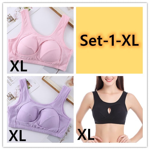 Plus Size Wireless Cotton Bra
