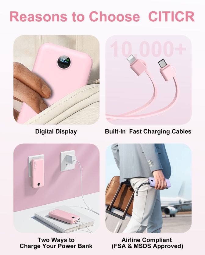 Dual-Wire-Powerbank mit AC-Buchse