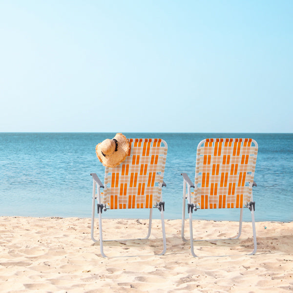 2 Stück klappbare Strandstühle – tragbares Set