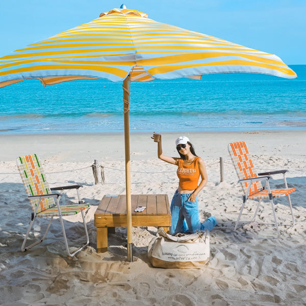 2 Stück klappbare Strandstühle – tragbares Set