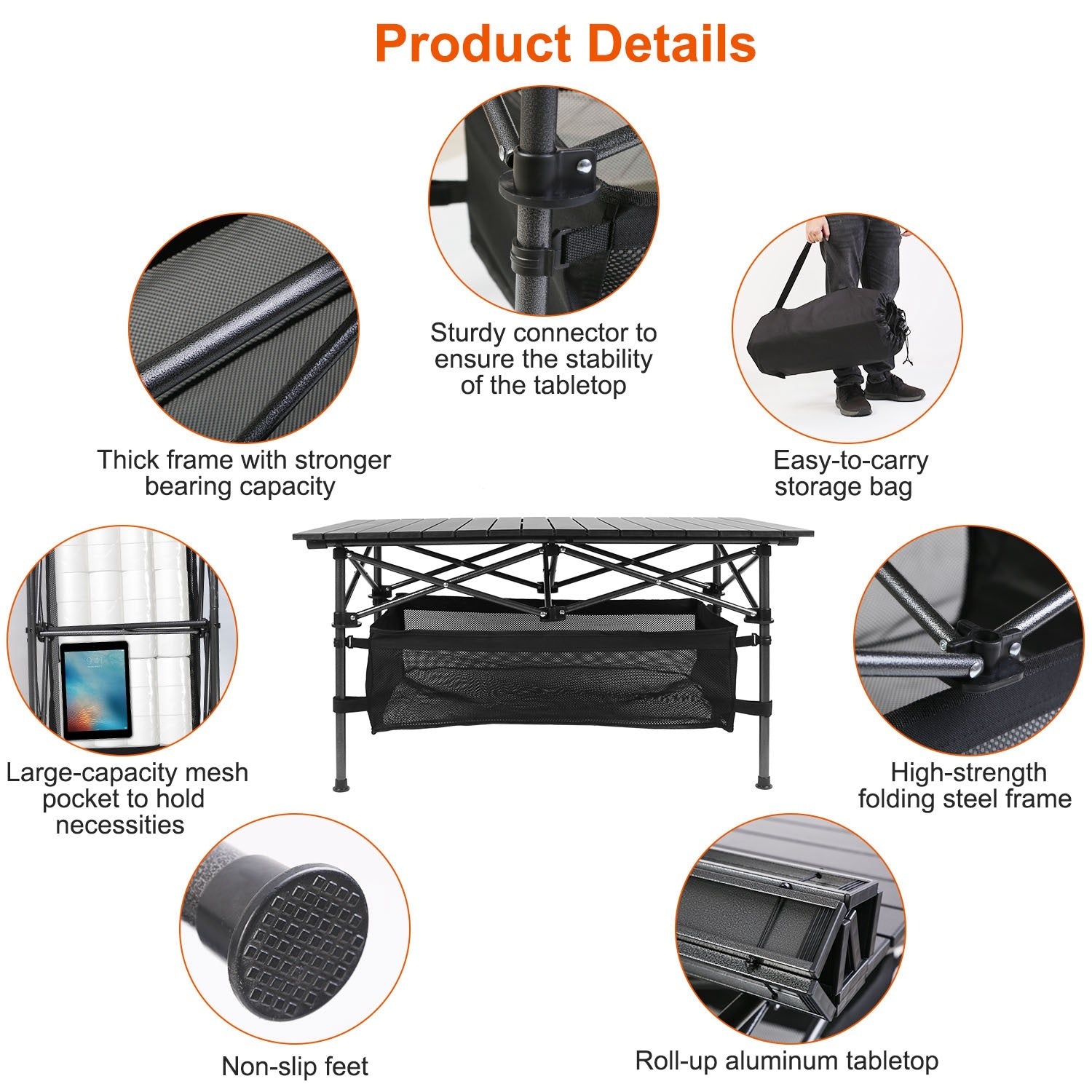 Portable Folding Aluminum Camping Table