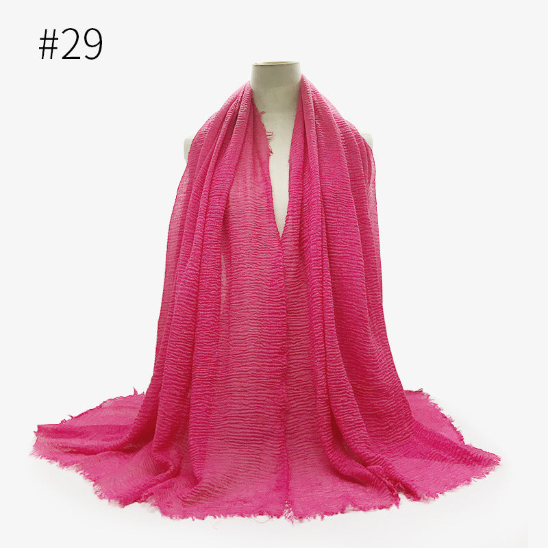 Foulard hijab en coton à bulles