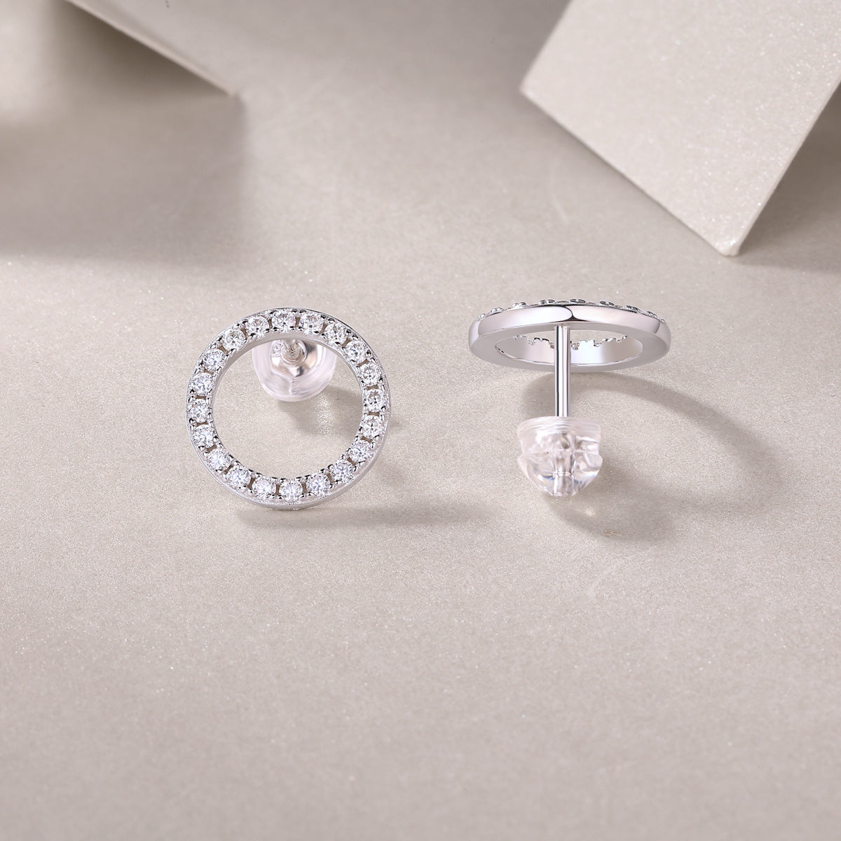 Explore Moissanite Silver Stud Earrings