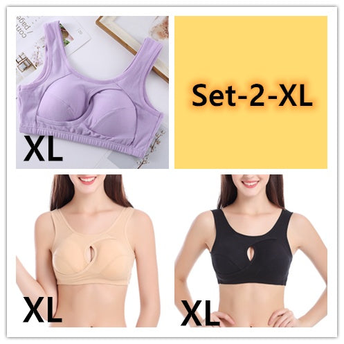 Plus Size Wireless Cotton Bra