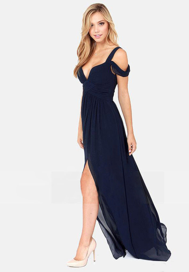 Elegant Greek Style Pleated Gown