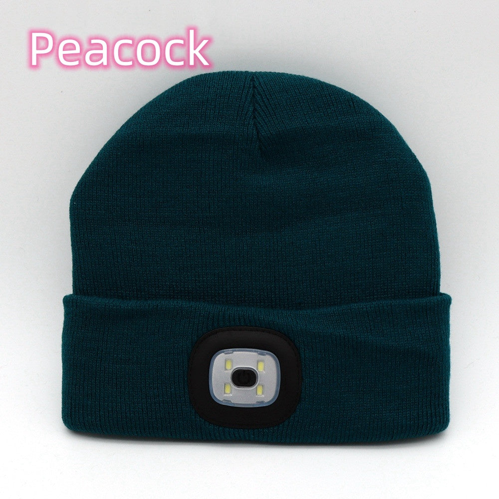 Bonnet en tricot lumineux à LED