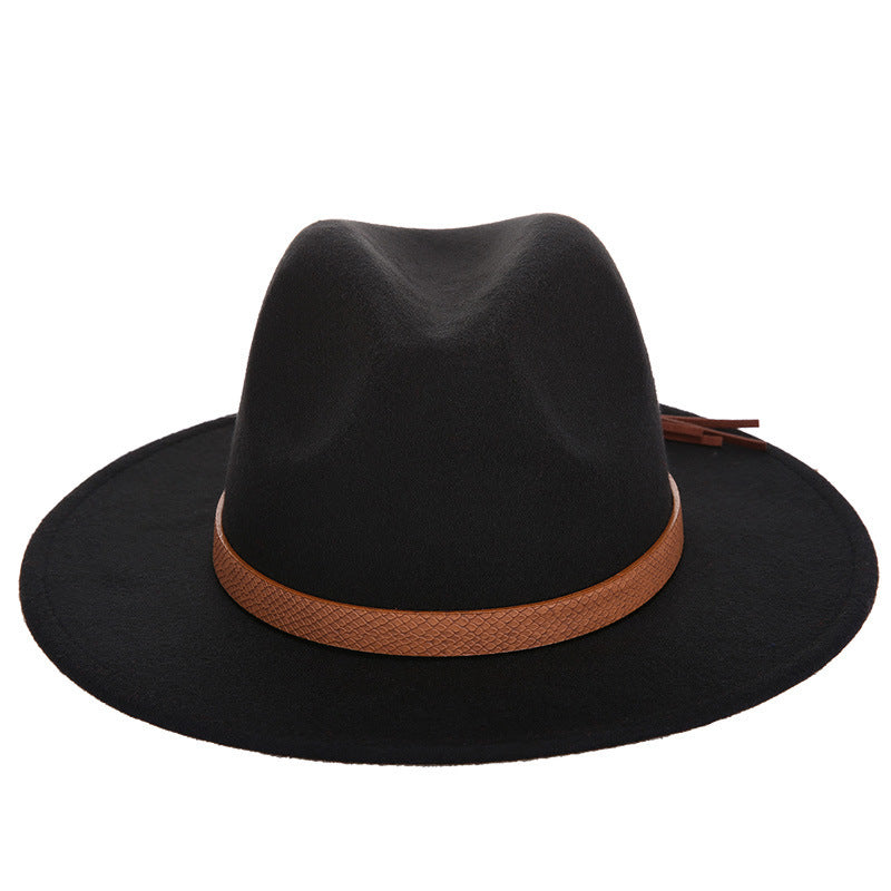 Chapeau haut-de-forme jazz en laine pour femme