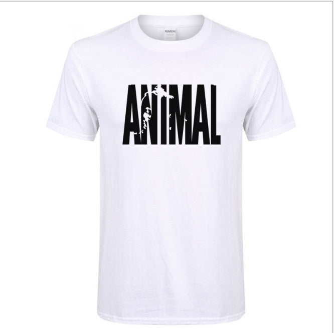 Men’s Summer Fitness Cotton Print Tee