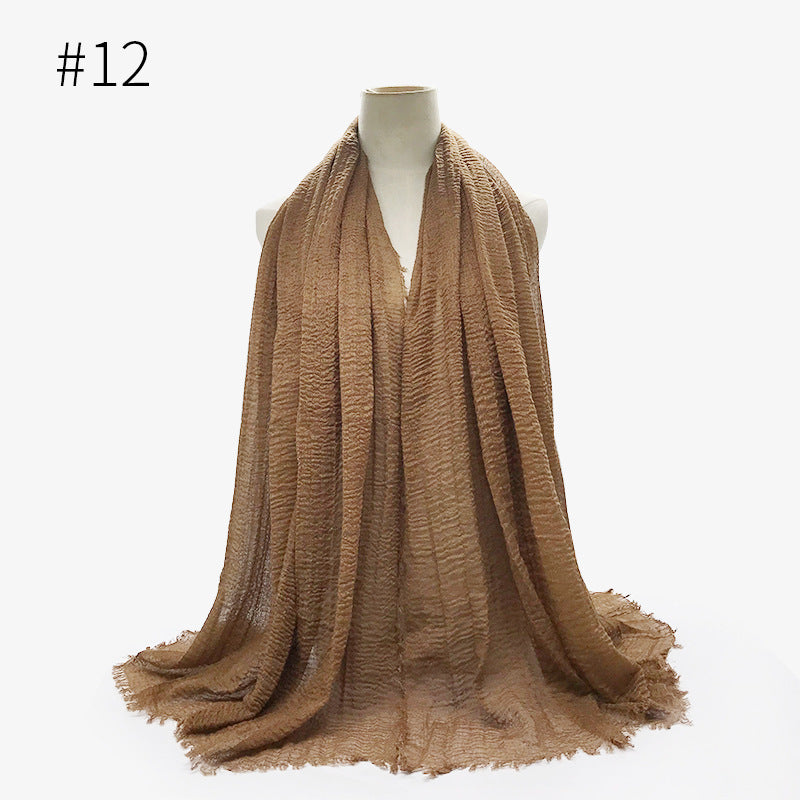 Foulard hijab en coton à bulles