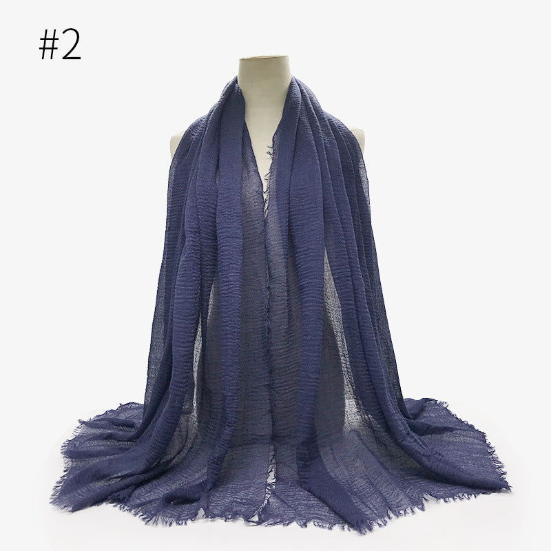 Foulard hijab en coton à bulles
