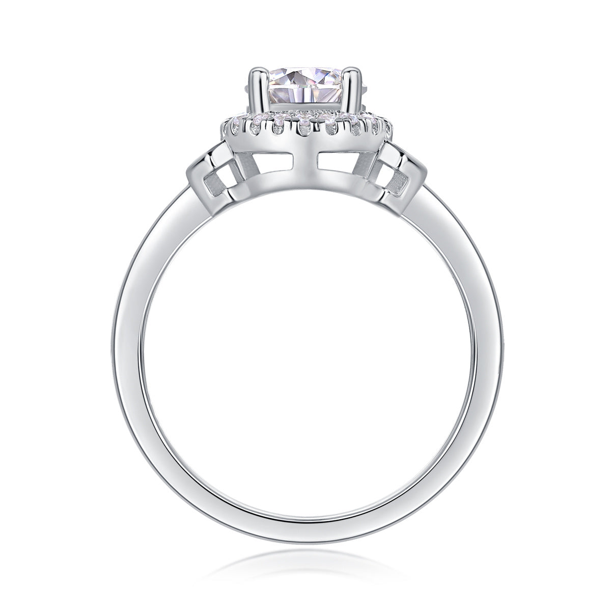 Lighthouse Moissanite Silver Ring Set