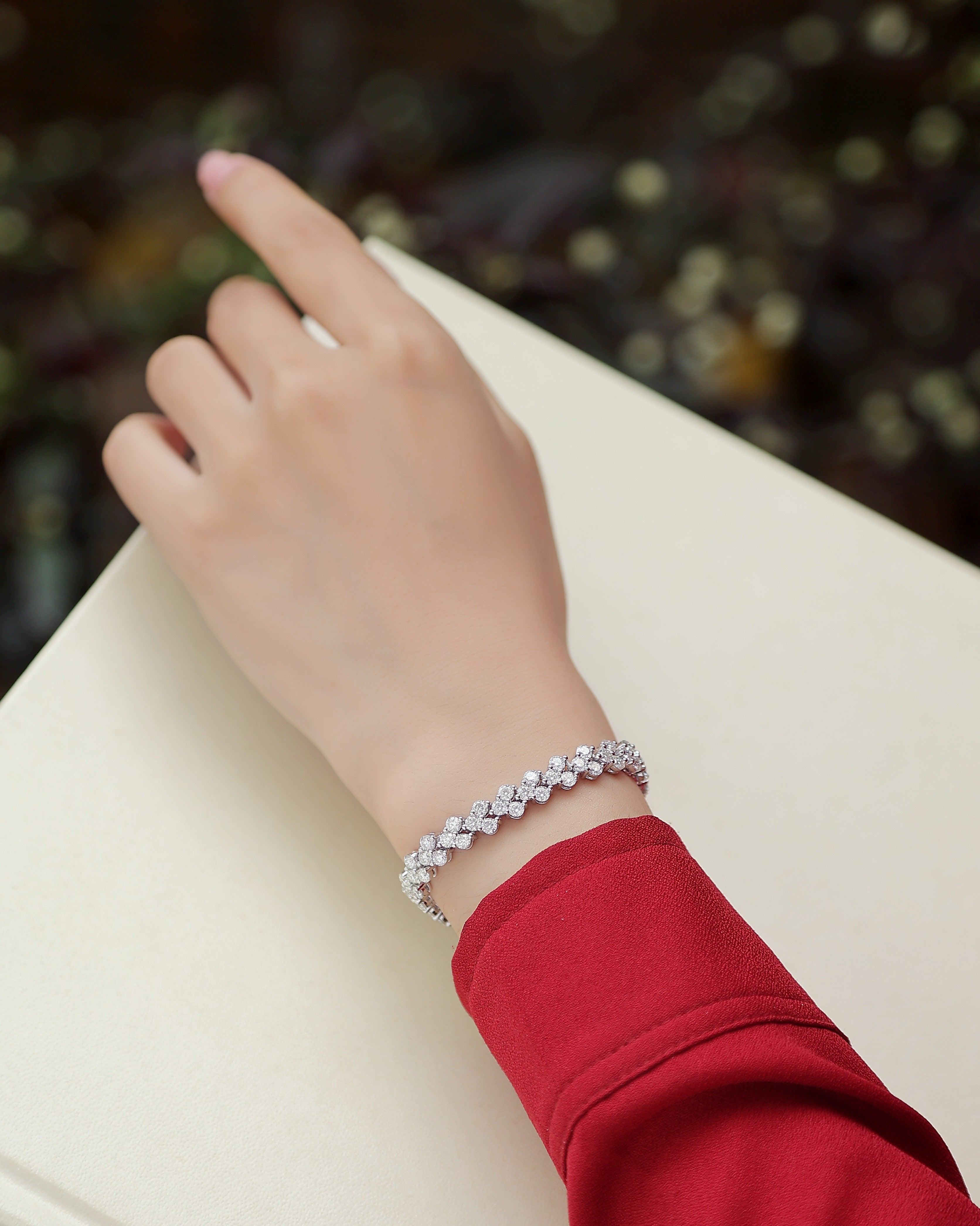 Kanong Mossan Diamant-Silberarmband