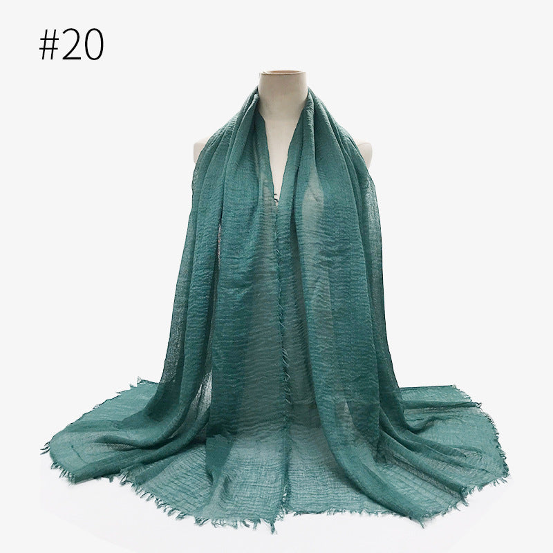 Foulard hijab en coton à bulles