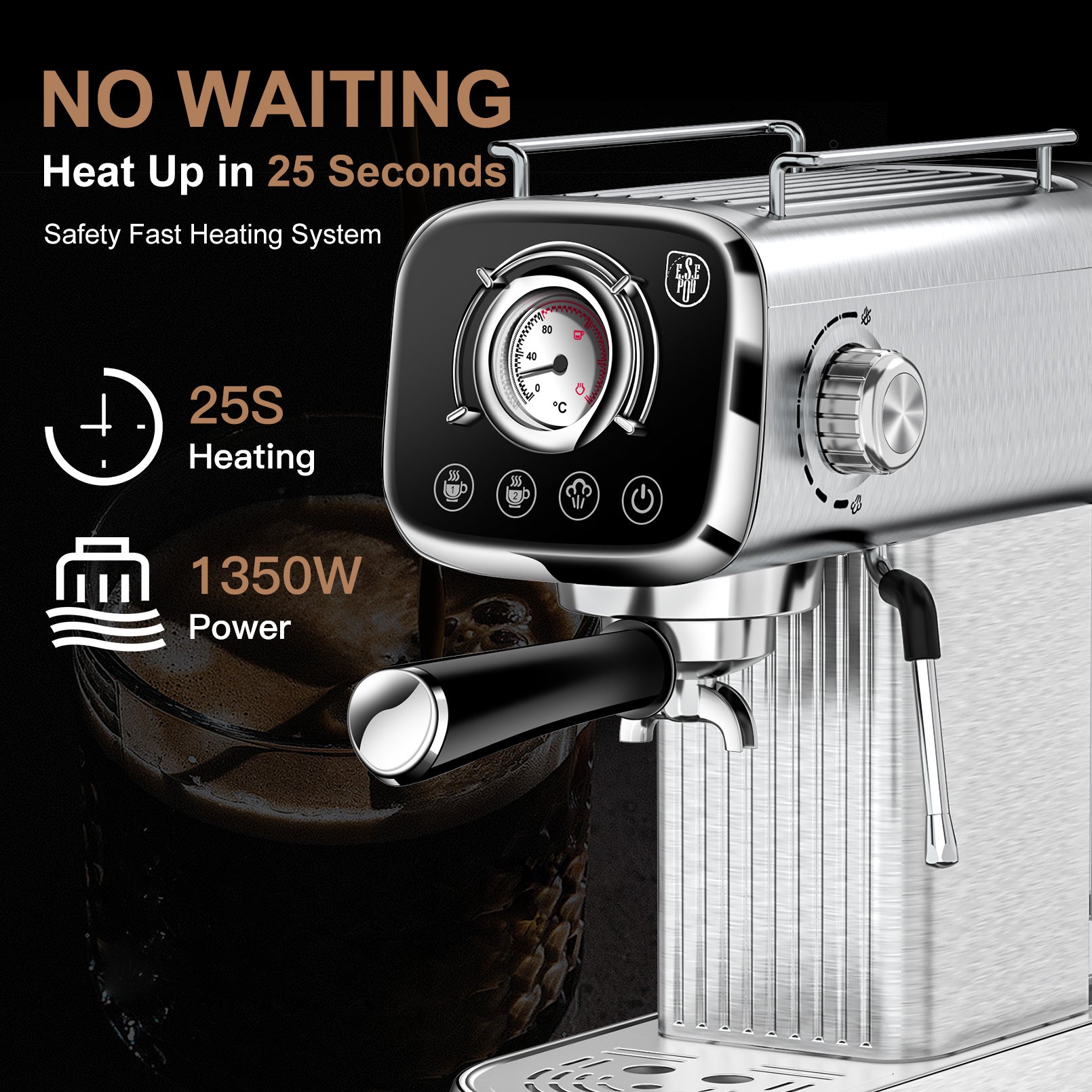 20 Bar Espresso Machine with Milk Frother