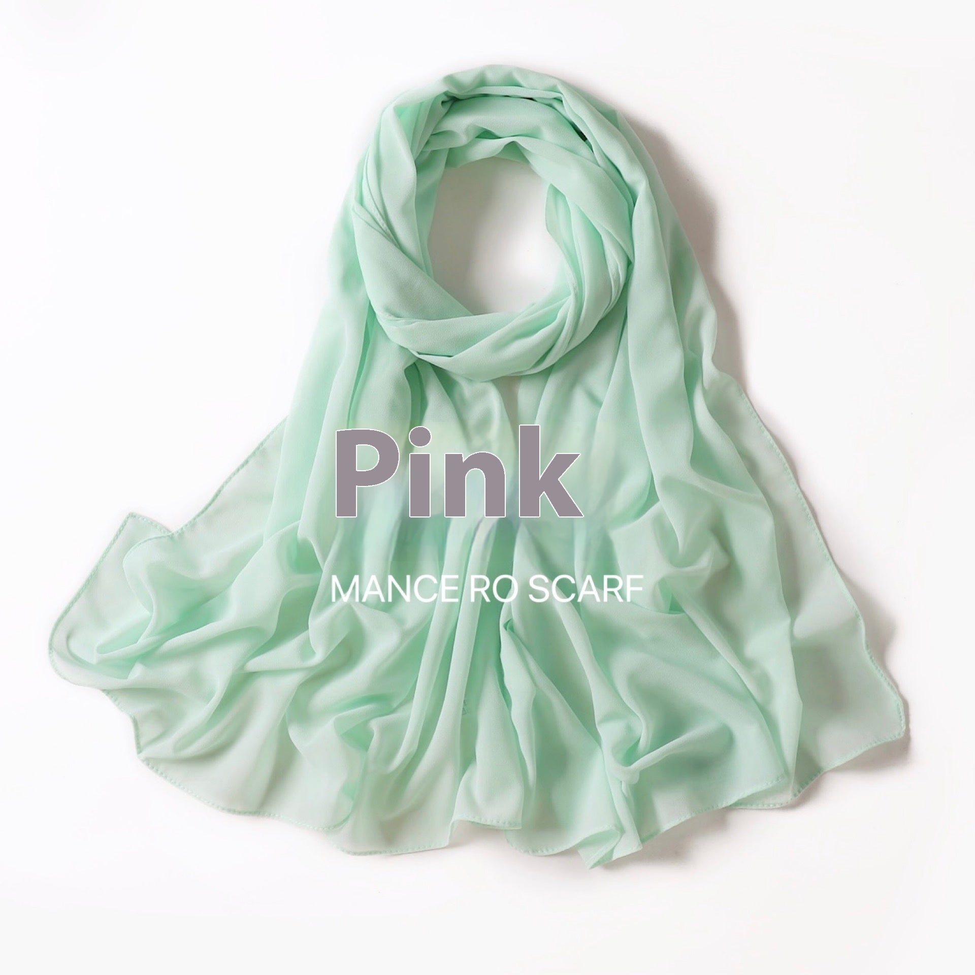 Foulard en mousseline de soie perlée