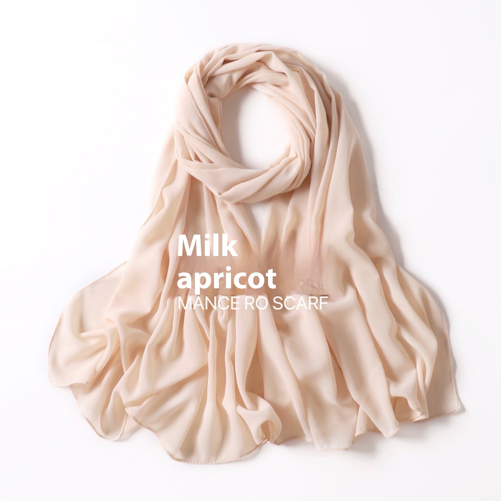 Foulard en mousseline de soie perlée