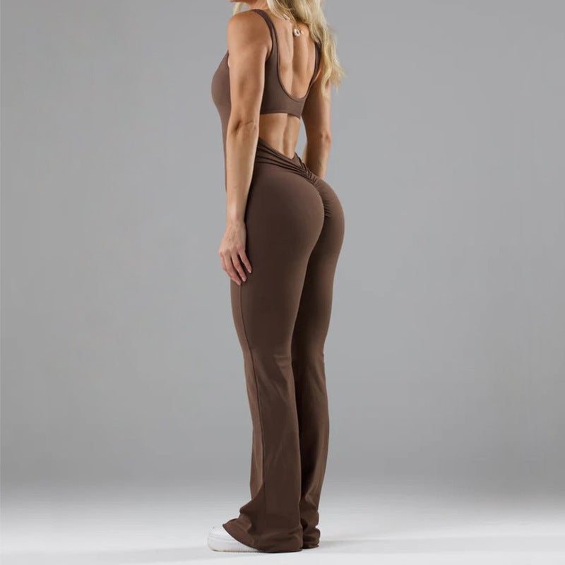 Body de yoga creux sans coutures pour femmes