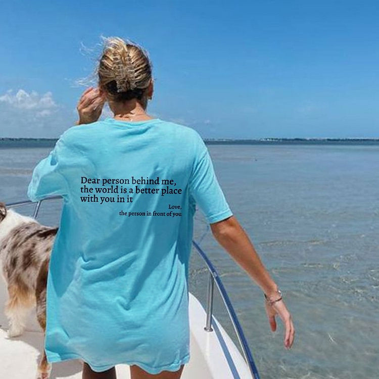 T-shirt à slogan imprimé pour femme