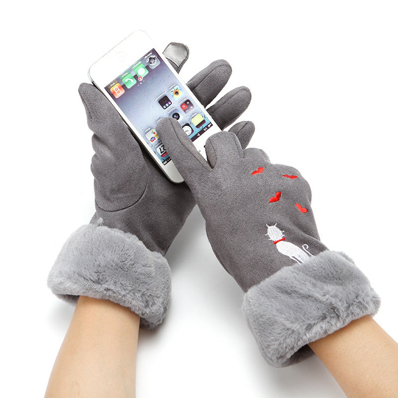 Women’s Winter Suede Gloves