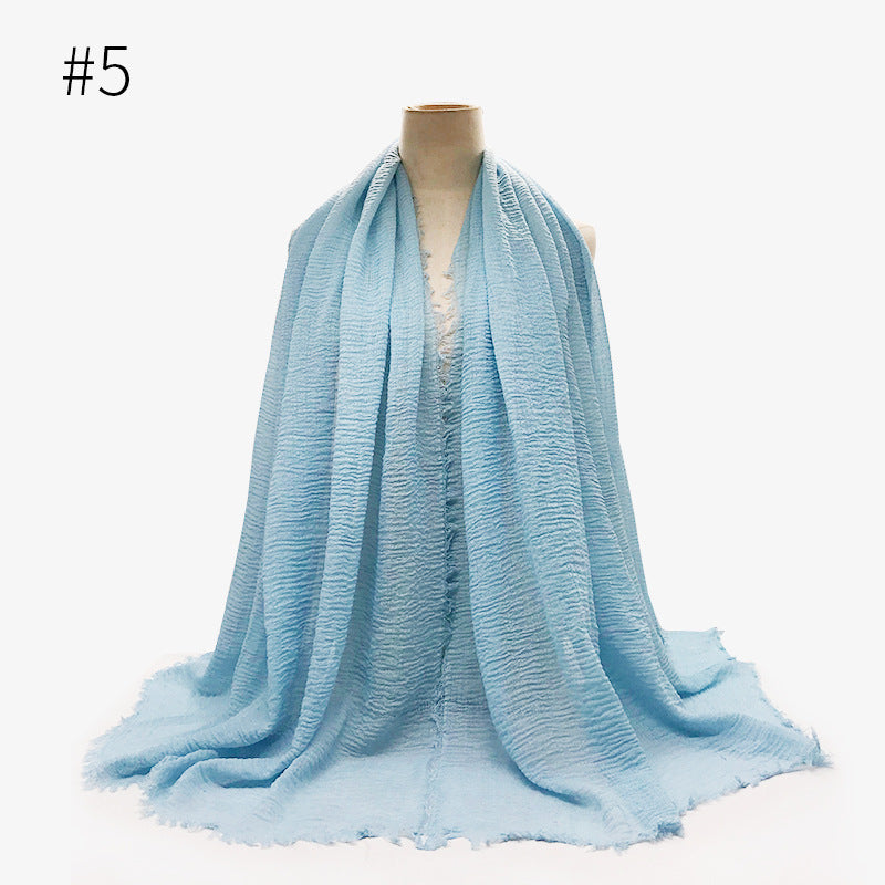 Foulard hijab en coton à bulles