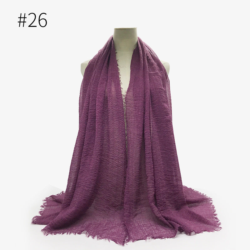Foulard hijab en coton à bulles