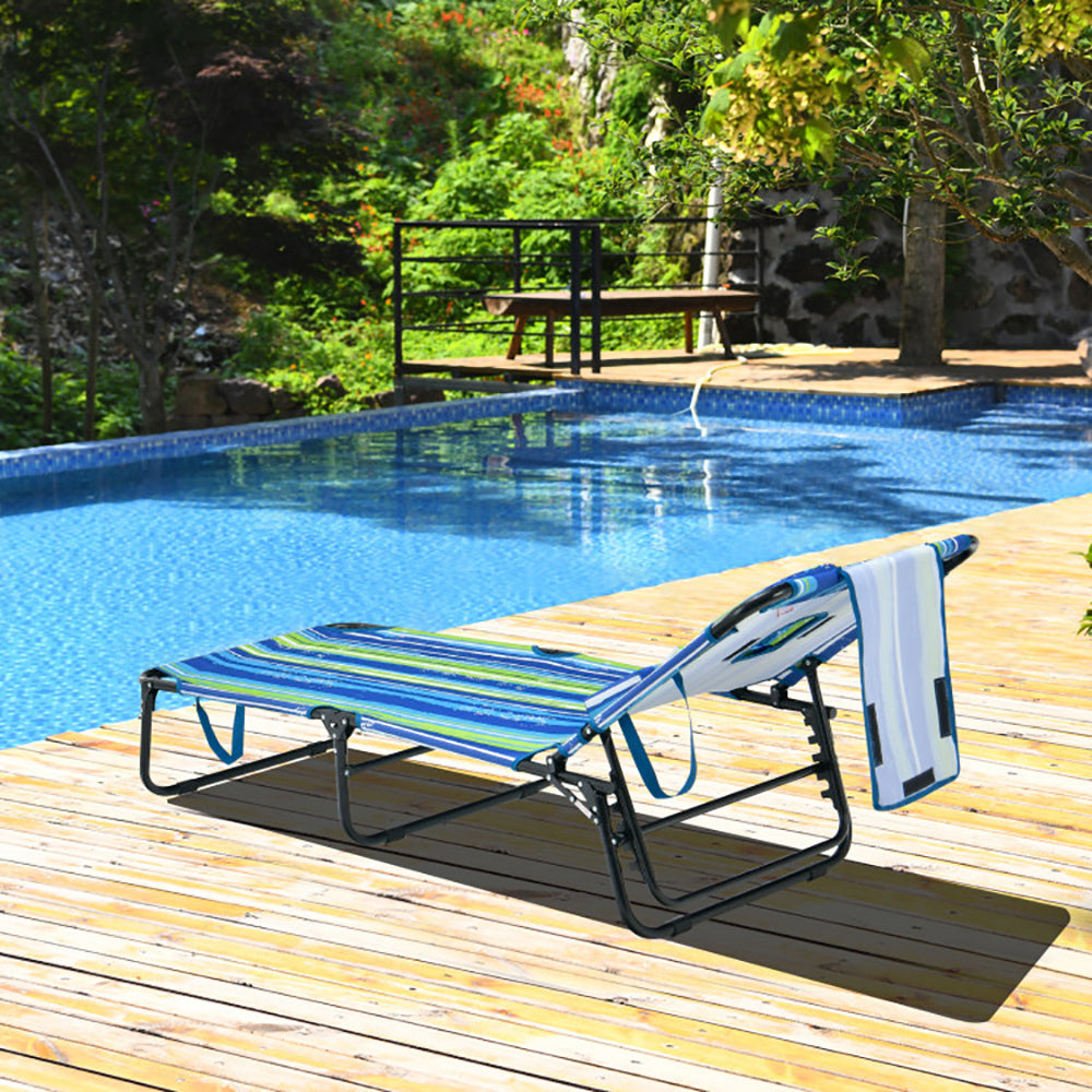 Beach Chaise Lounge Chair w/ Face Hole