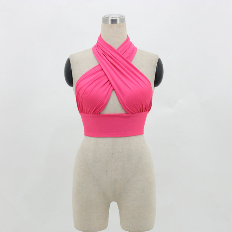 Halter Neck Backless Tank Top Women