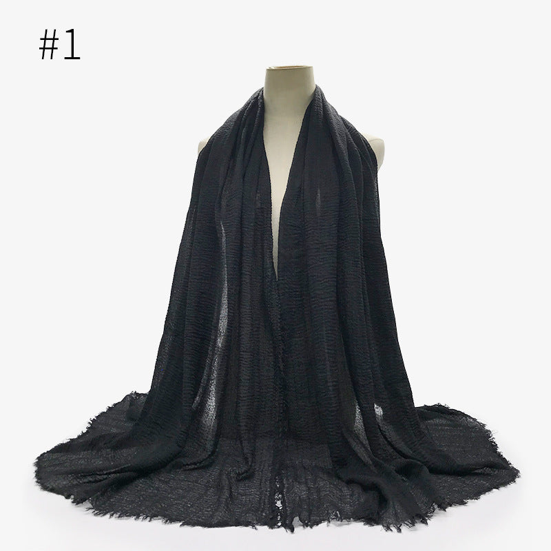 Foulard hijab en coton à bulles