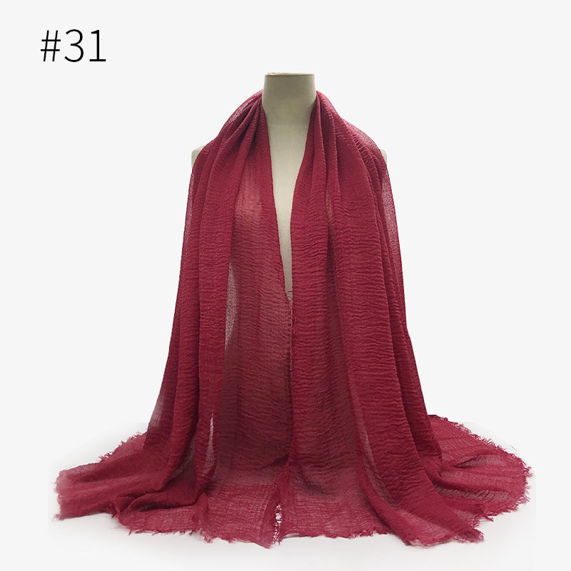 Foulard hijab en coton à bulles