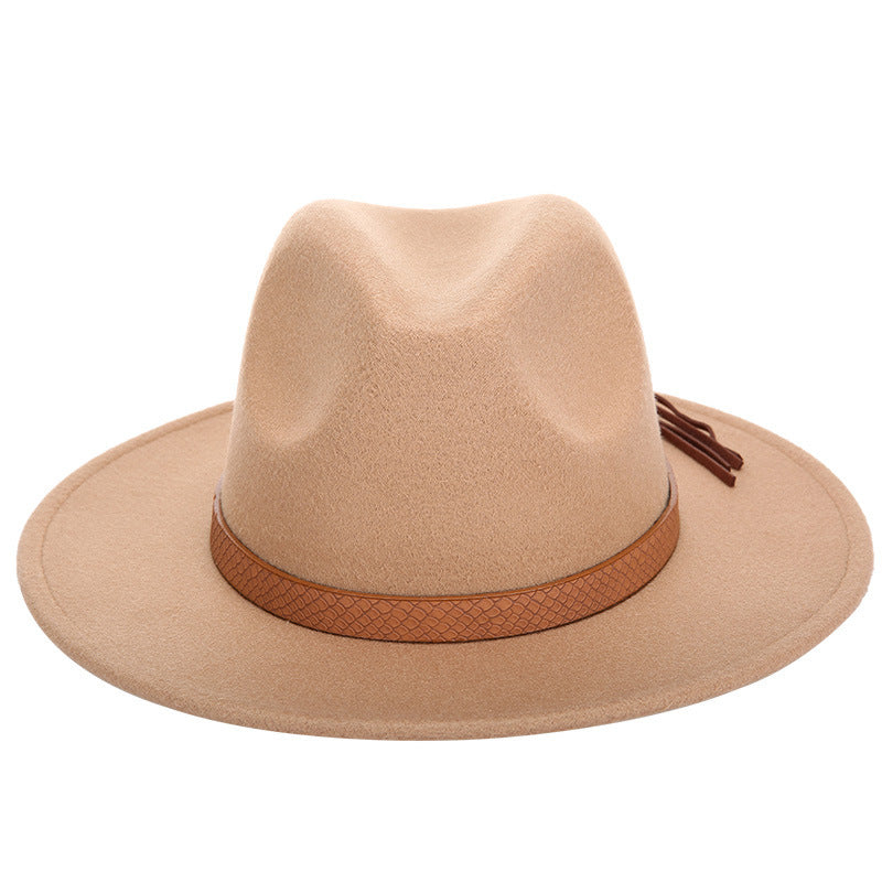 Chapeau haut-de-forme jazz en laine pour femme