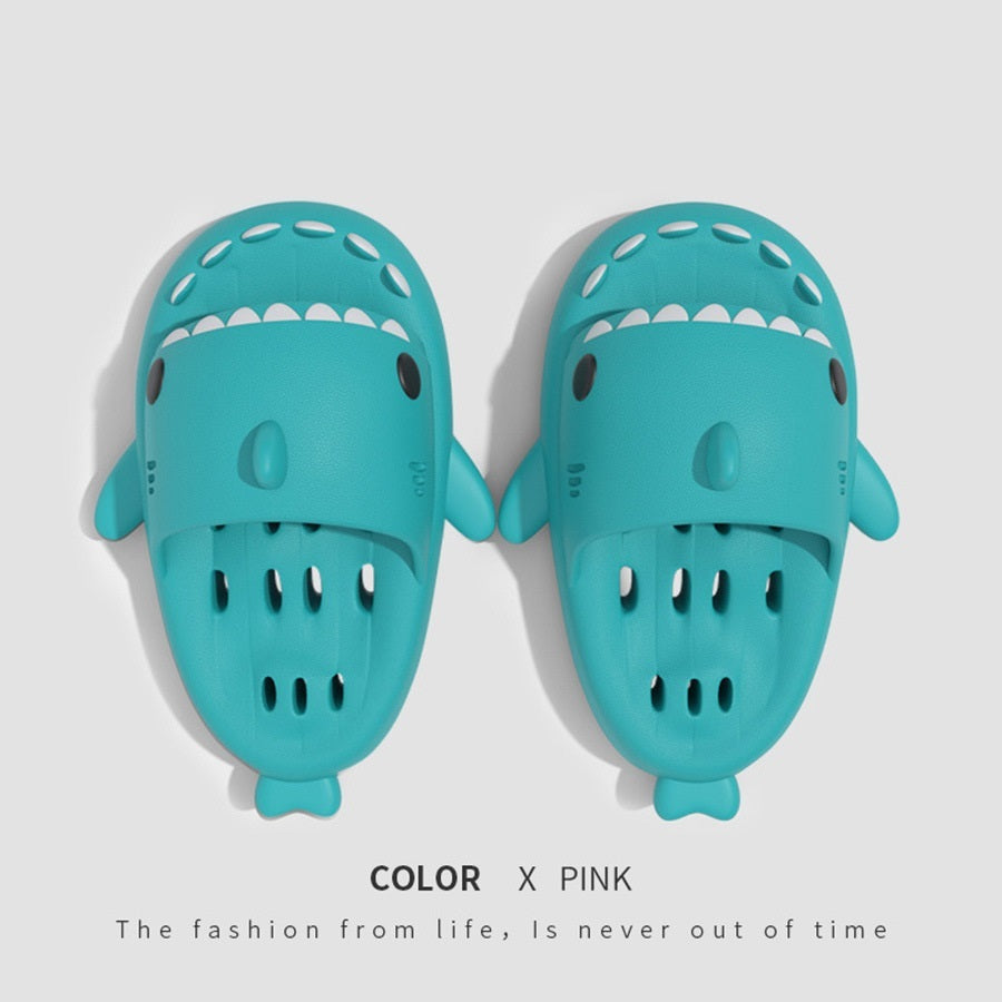 Shark Slippers Women Quick-Dry Slides
