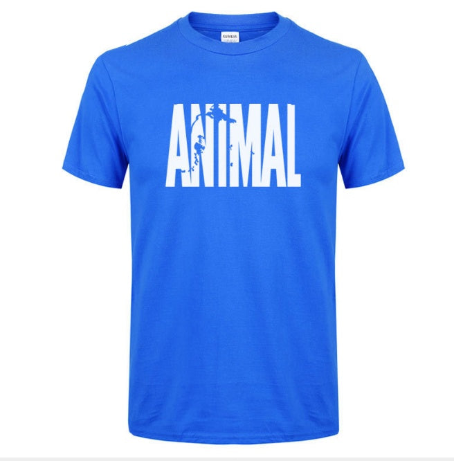 Men’s Summer Fitness Cotton Print Tee