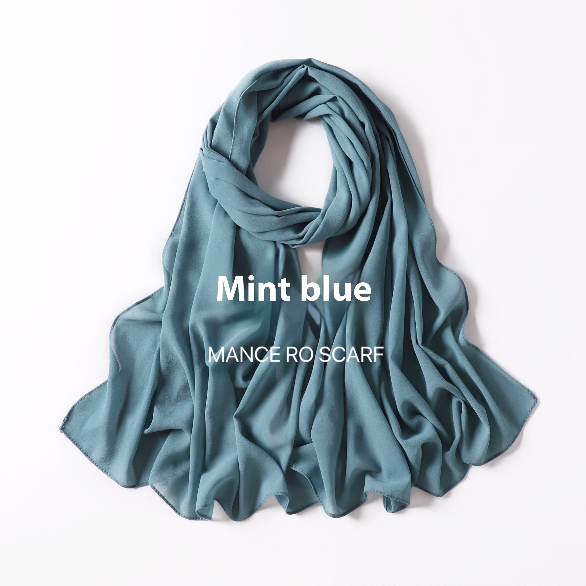 Foulard en mousseline de soie perlée
