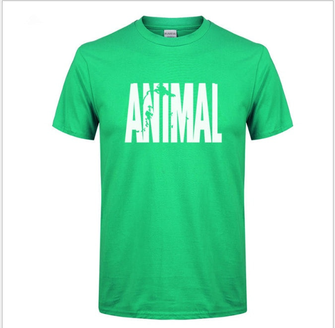 Men’s Summer Fitness Cotton Print Tee