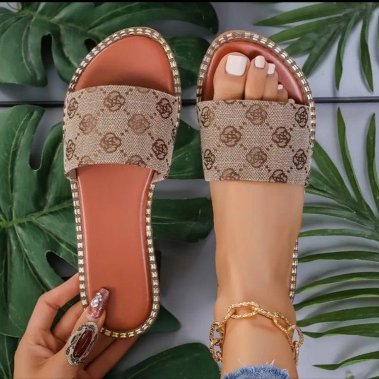 Summer Floral Flat Beach Sandals