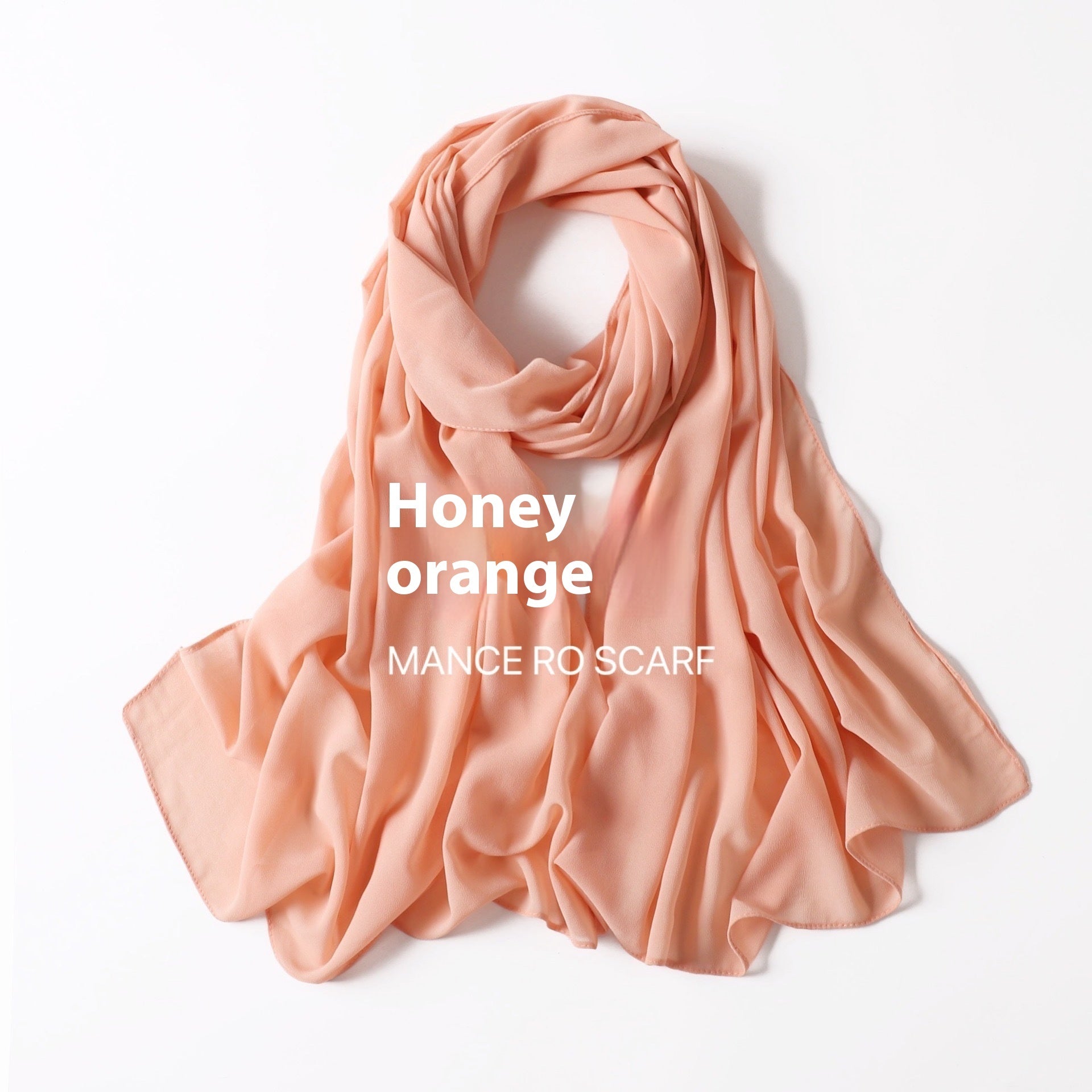 Foulard en mousseline de soie perlée