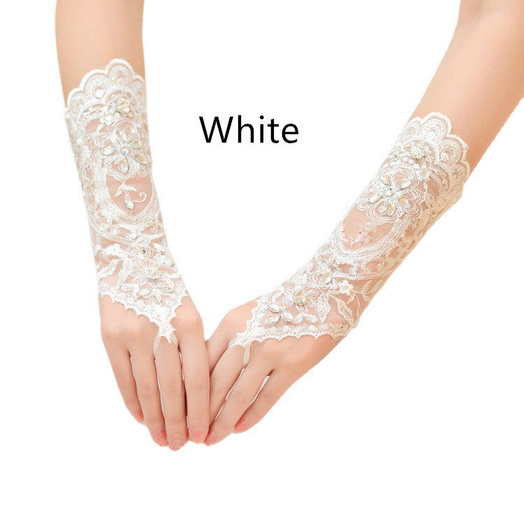 Bridal Long Fingerless Wedding Gloves