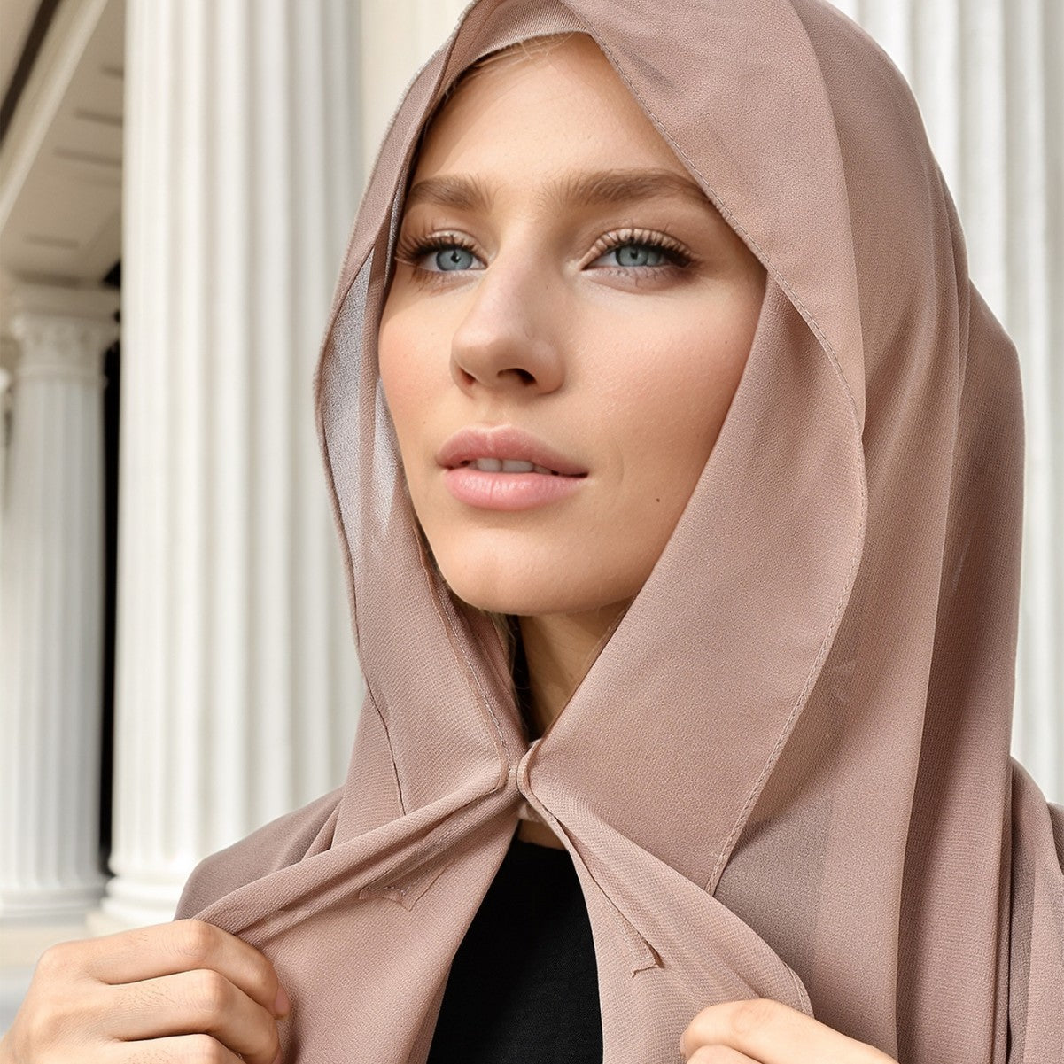 Foulard magnétique en mousseline de soie