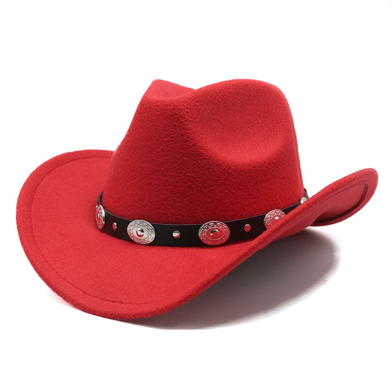 Chapeaux de cowboy western en laine de style minoritaire