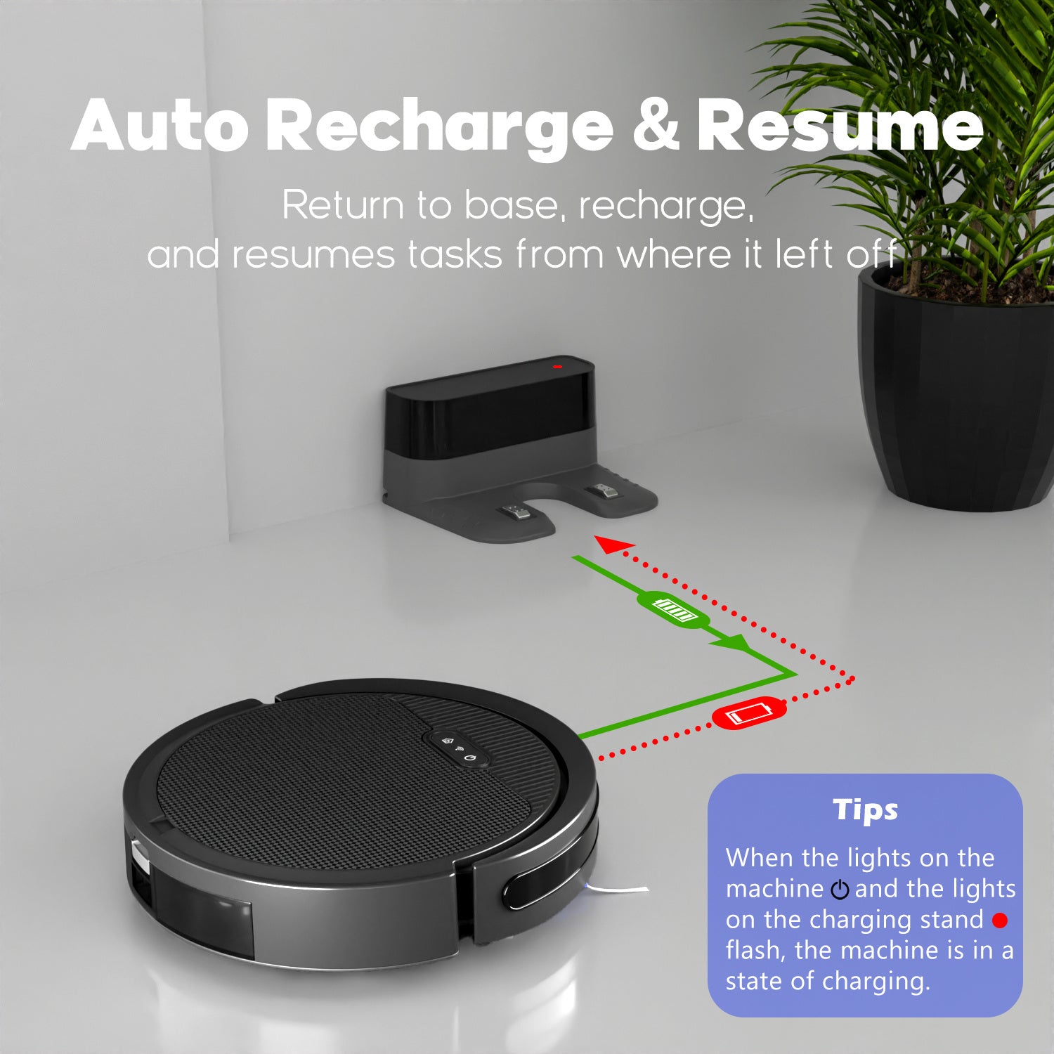 3-in-1 Robot Vacuum & Mop, 5000Pa Suction