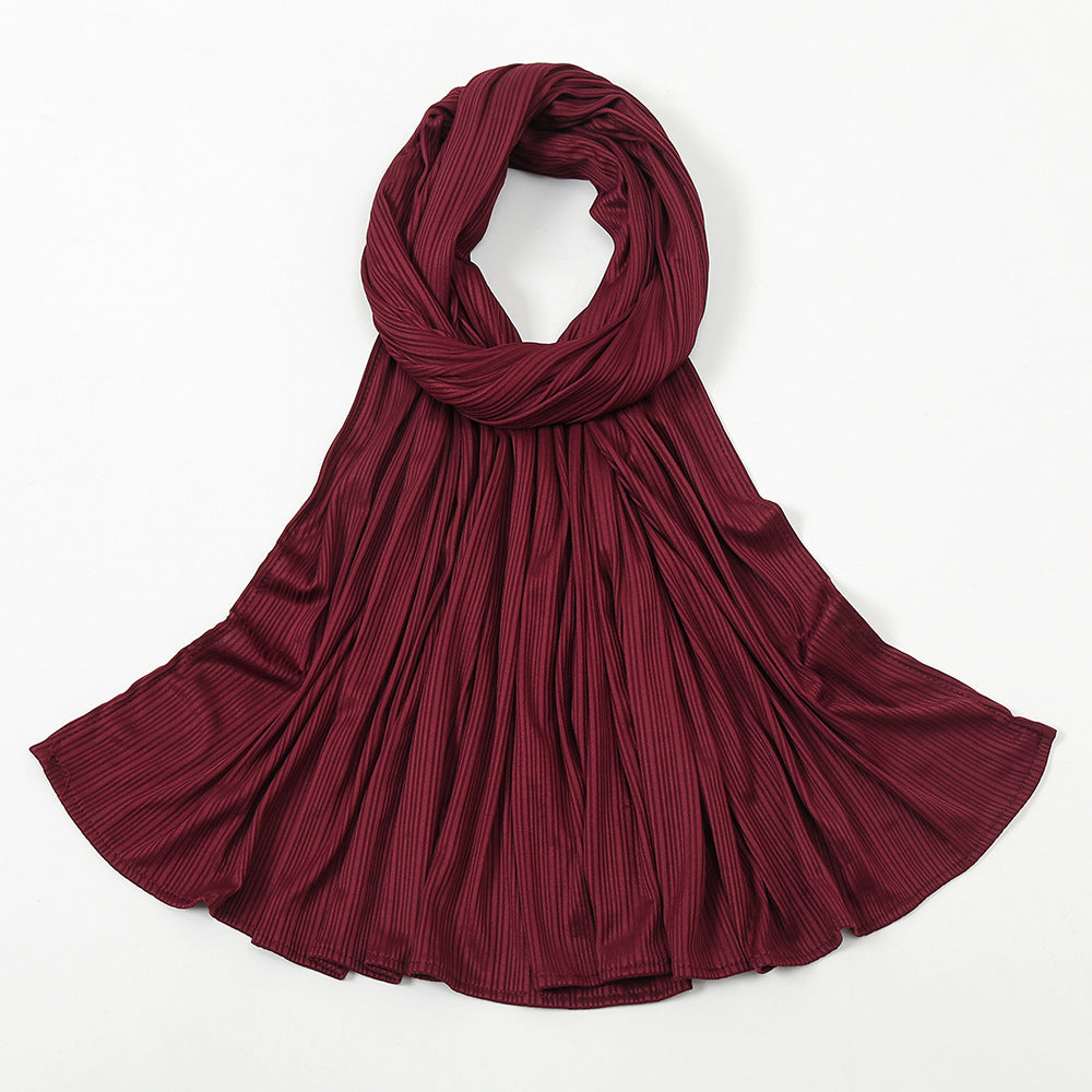 Écharpe en tricot de coton rayé pour femme