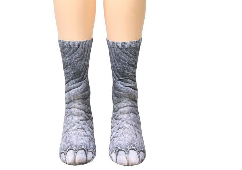 3D Cat Paw Long Socks – Unisex Fun