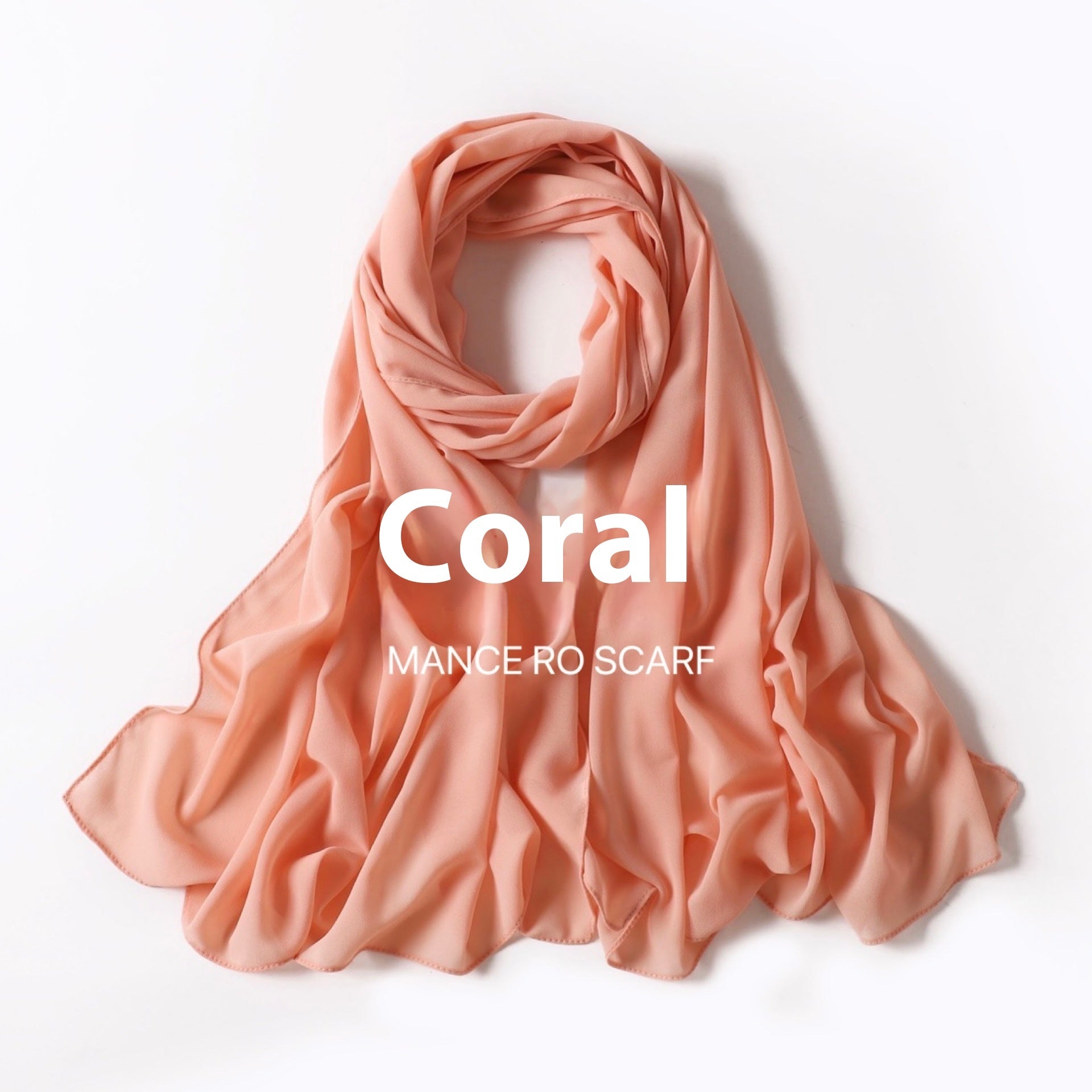 Foulard en mousseline de soie perlée