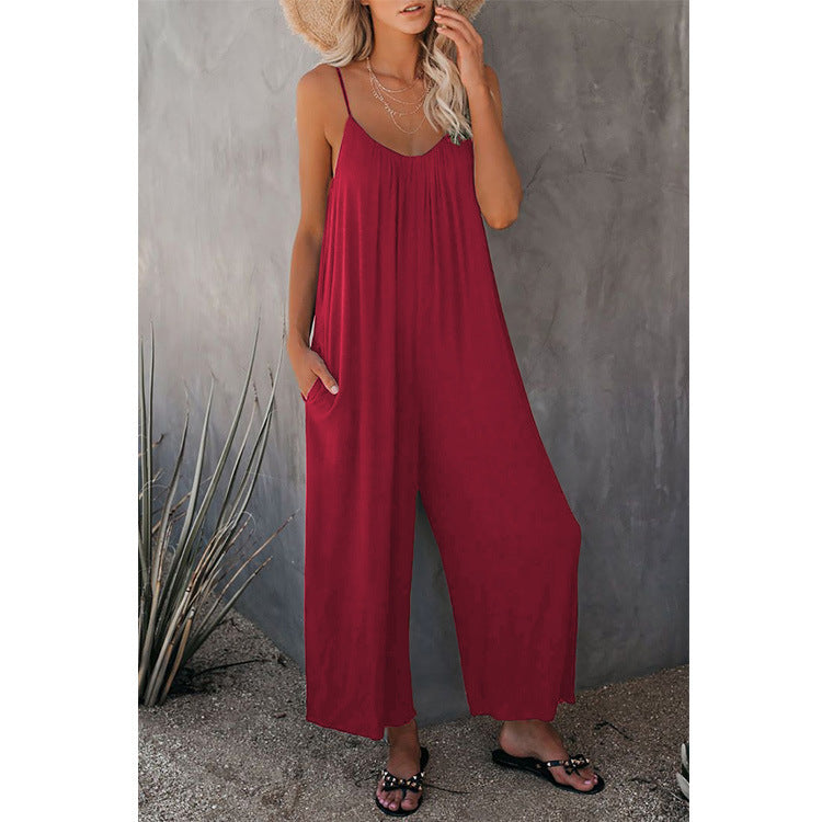 Women’s Loose Sleeveless Jumpsuit