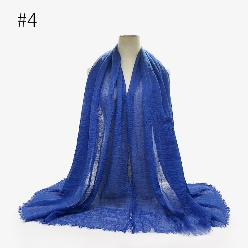 Foulard hijab en coton à bulles