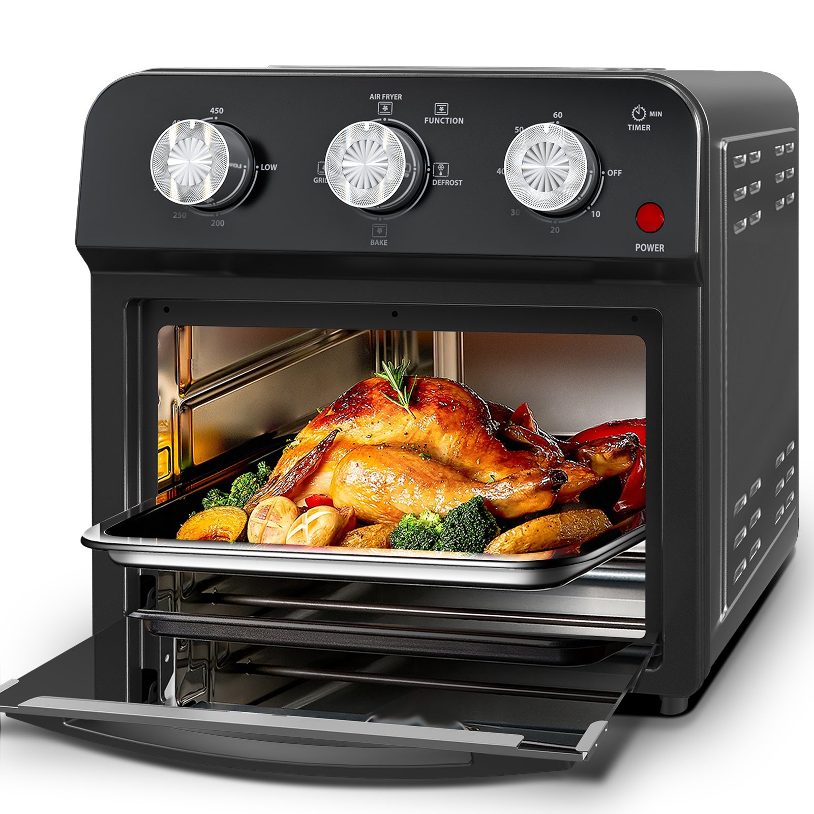 12,5 Qt Heißluftfritteuse mit Multifunktionsgrill